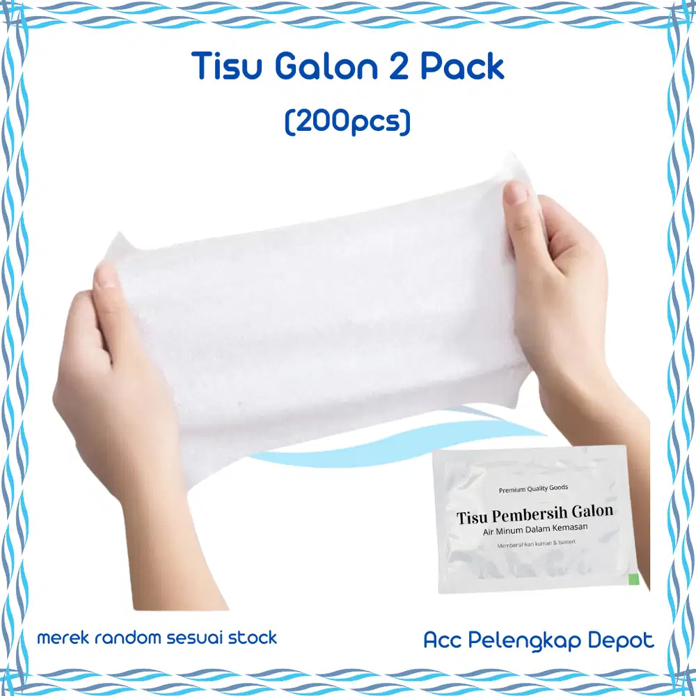 200pcs Tissue Pembersih Galon / Bottle Cleanser / Tisu Galon - drwater