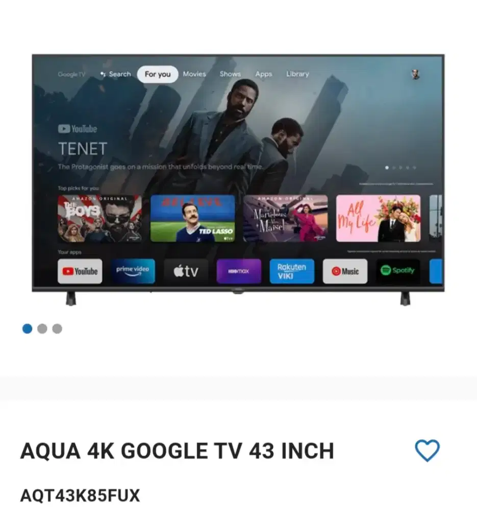 AQUA 4K GOOGLE TV 43 INCH