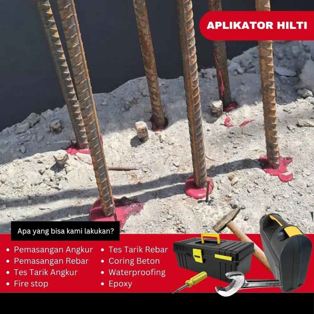 Jasa Aplikator Hilti untuk Penguatan Struktur Beton Profesional