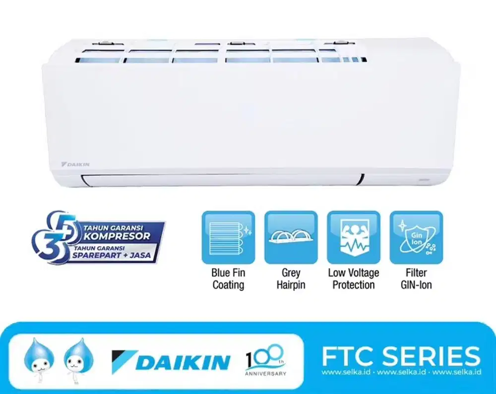 DIJUAL AC DAIKIN 1 PK BARU FTC25YV14