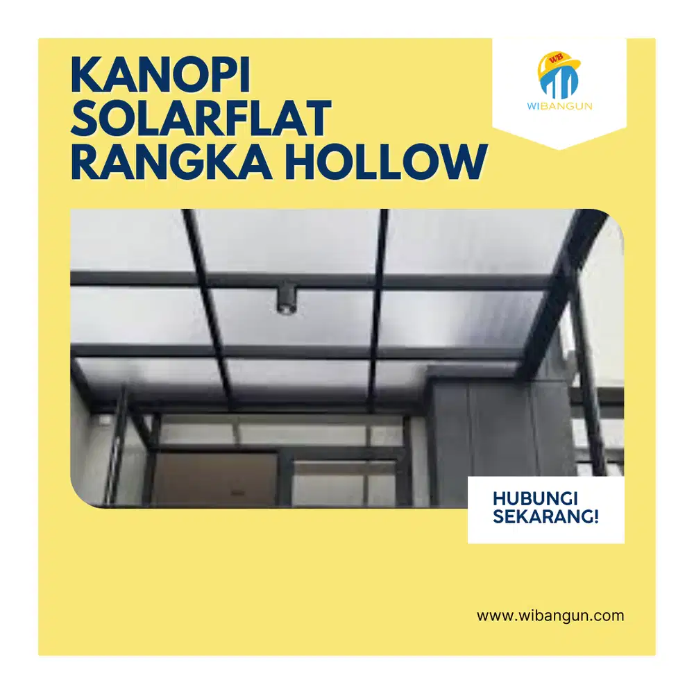KANOPI SOLARFLAT RANGKA HOLLOW
