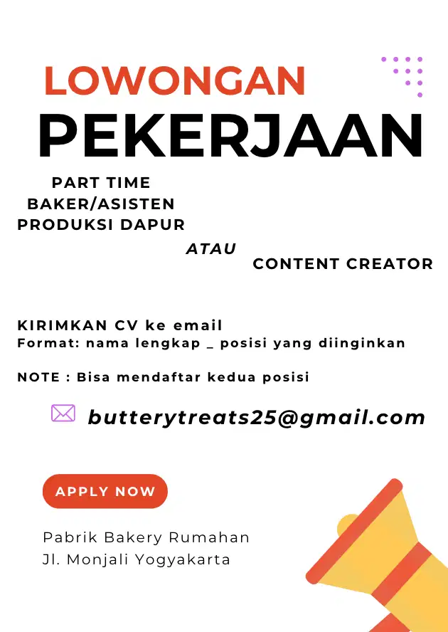 PART TIME ASISTEN DAPUR / KASIR