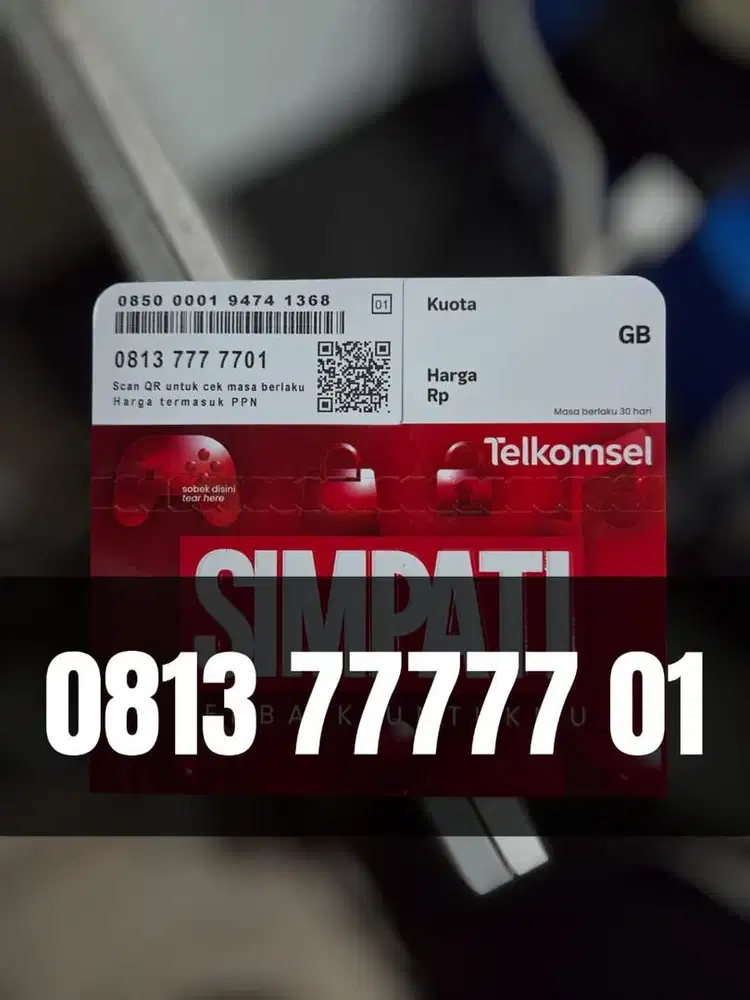 Nomor Cantik Telkomsel simPATI 11 Digit Panca Tujuh 77777