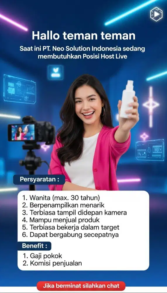 Lowongan Kerja Host Live