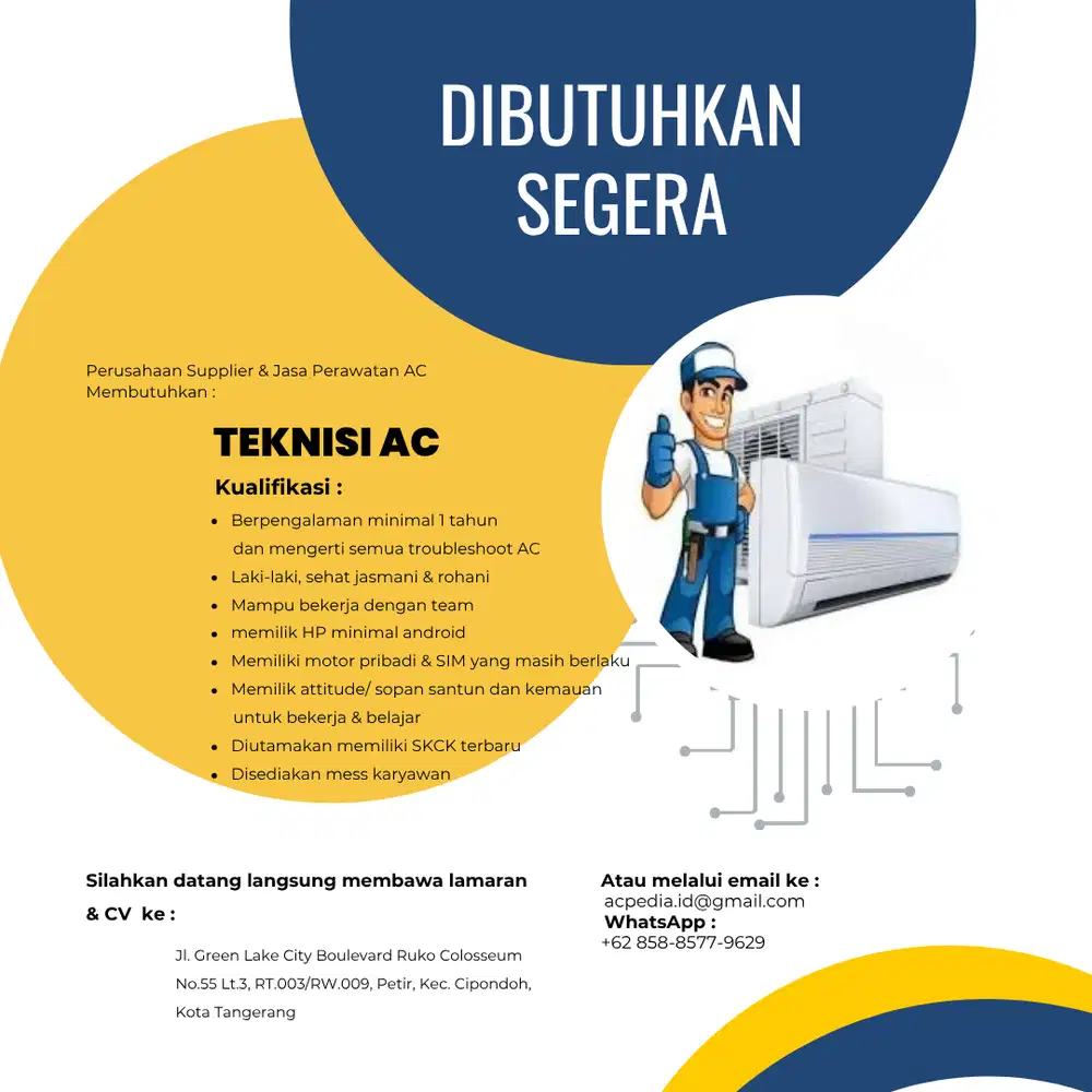 Mencari Teknisi AC Berpengalaman
