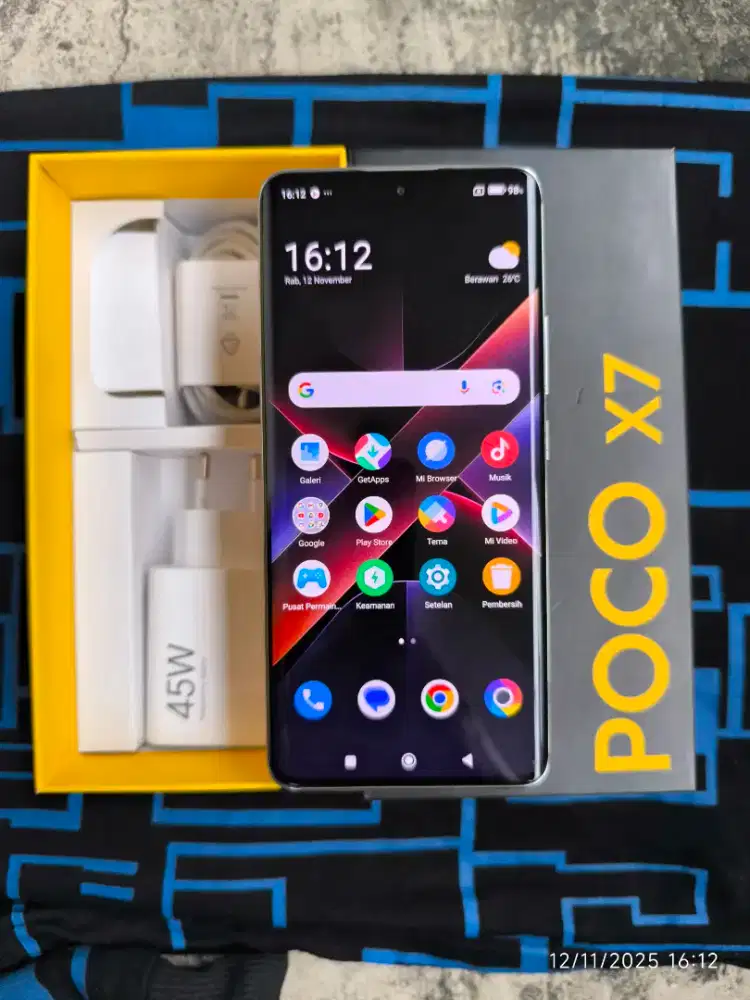 Poco X7 5G 12/512 Fullset ori segel mulus garansi On