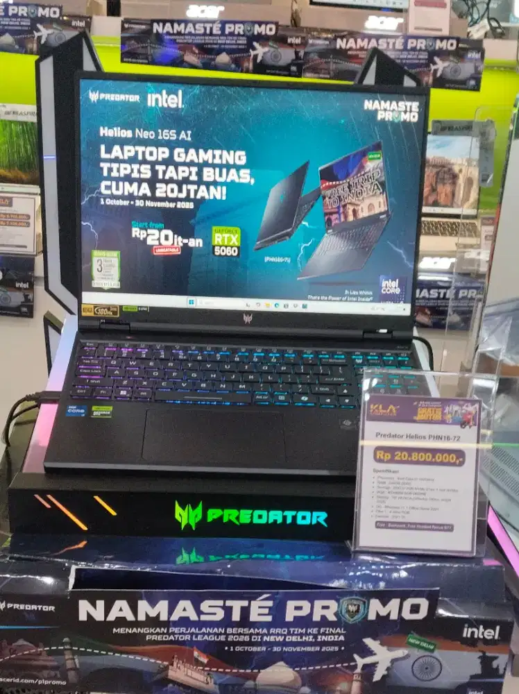 Acer Predator Helios PHN16-72 Intelcore i9 d KLA komputer banyak promo