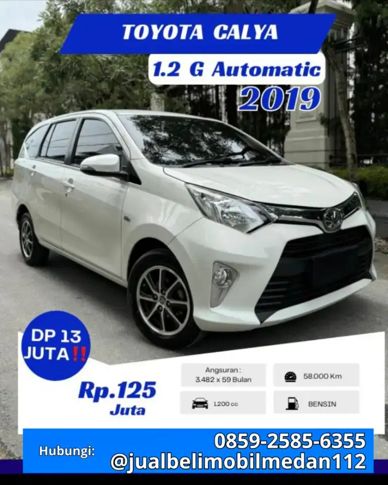 Toyota Calya 1.2G Automatic 2019 Medan Only
