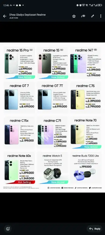 REALME 15T 5G FREE GIFTBOX 599K & BUNDLING TELKOMSEL 1 TAHUN