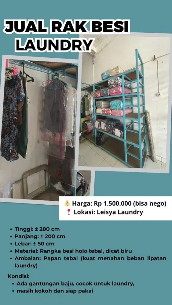 Dijual Rak Besi Laundry – bisa negoo