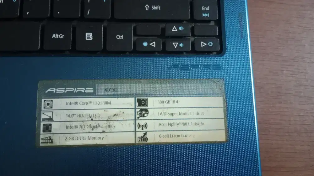 Laptop Rusak Acer Aspire 4750