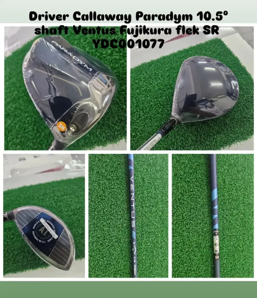 Stik golf Driver Callaway Paradym 10.5⁰ shaft Ventus Fujikura Bekas