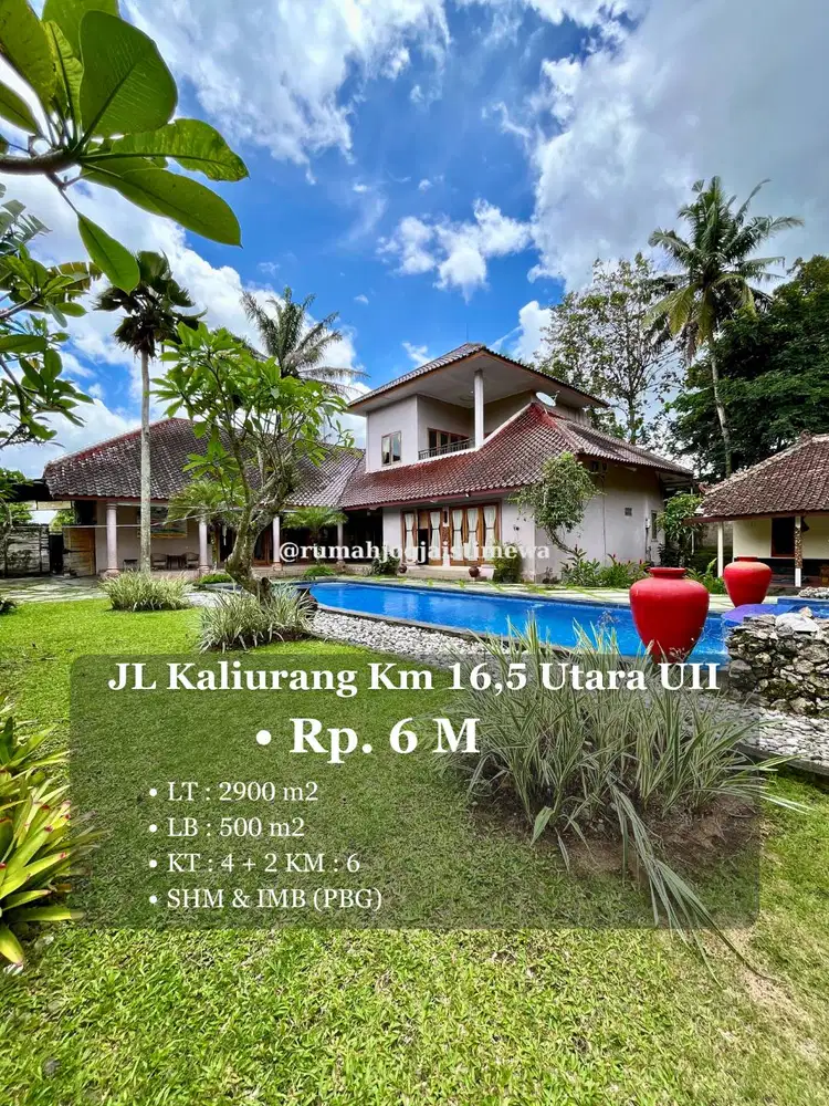 Villa Luas 2900 m Dengan Kolam Renang Utara UII JL Kaliurang Km 16,5