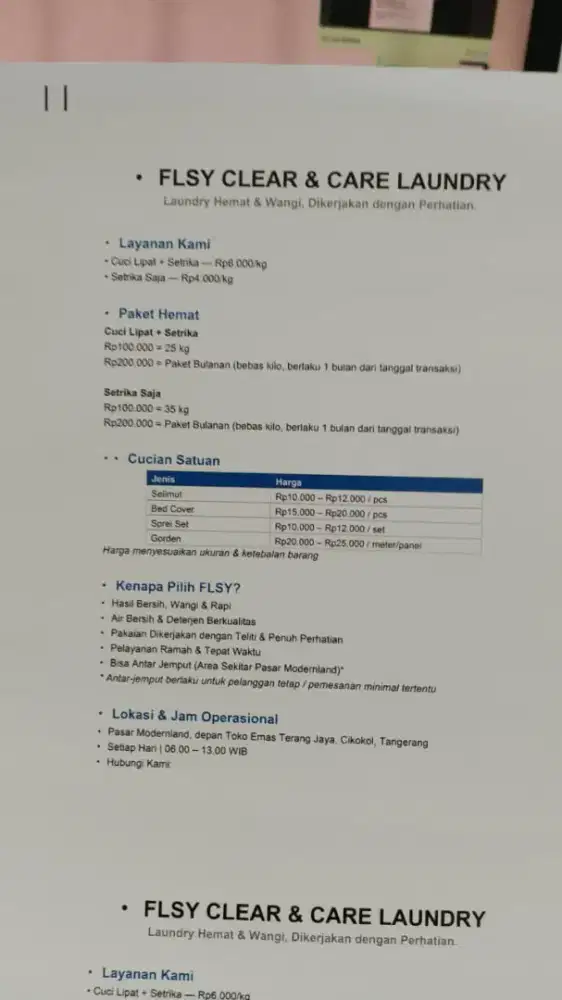 Dicari kasir, untuk laundry