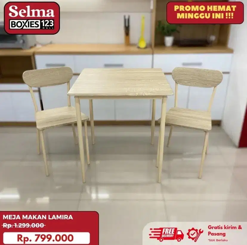 Meja set kursi murah selma