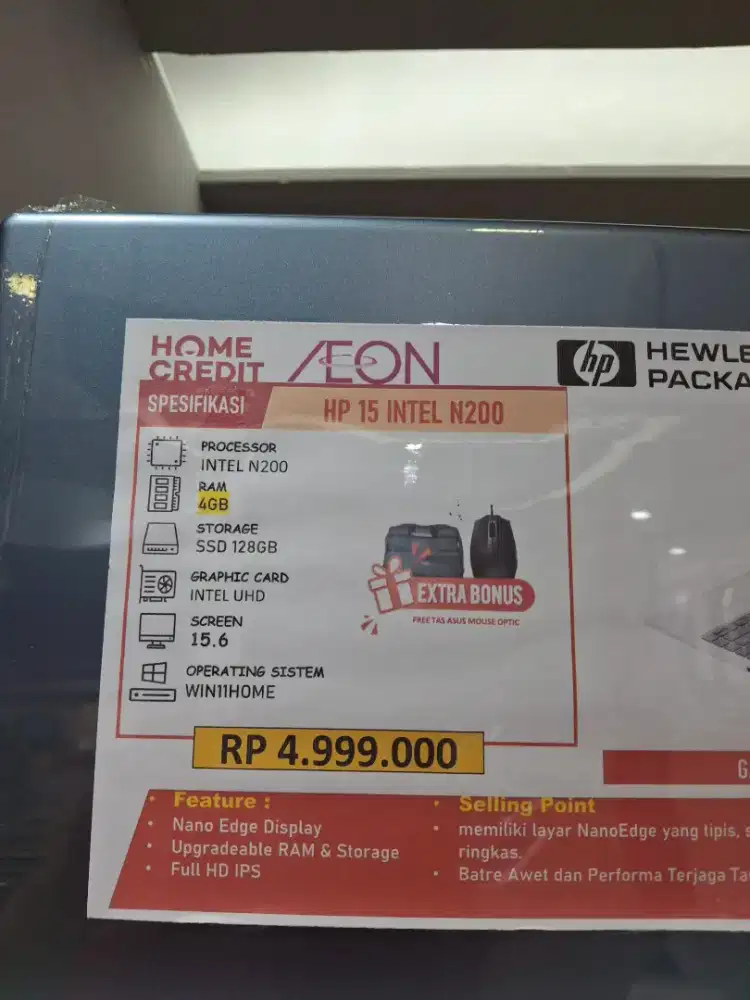 Laptop HP 15 INTEL N200 promo cicilan 0%