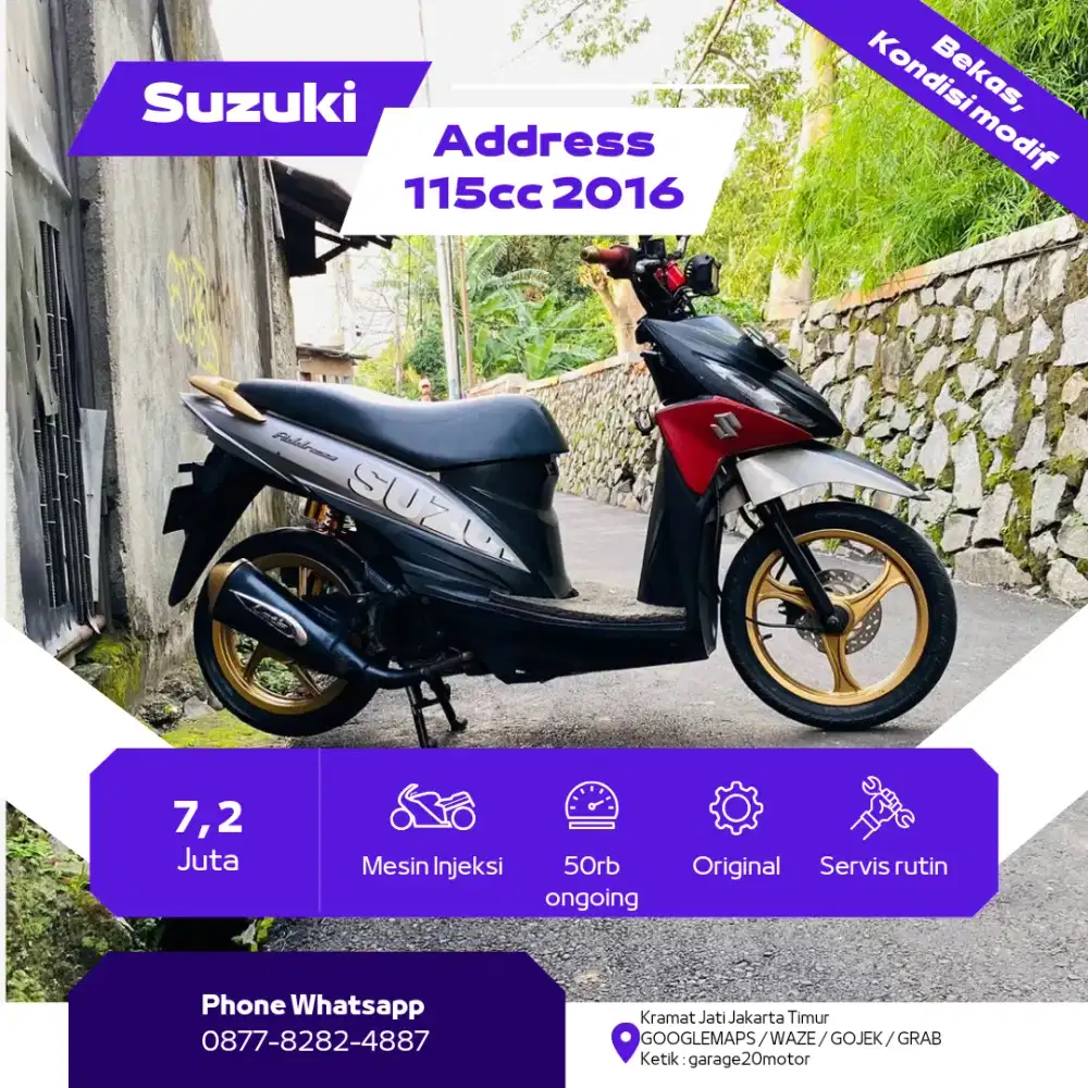 Suzuki address modif 125cc Tahun 2016