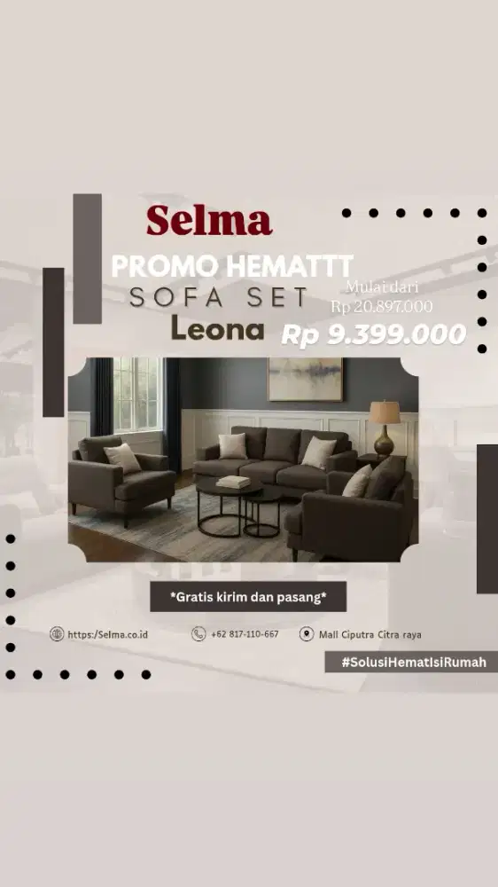 Sofa set ruang tamu