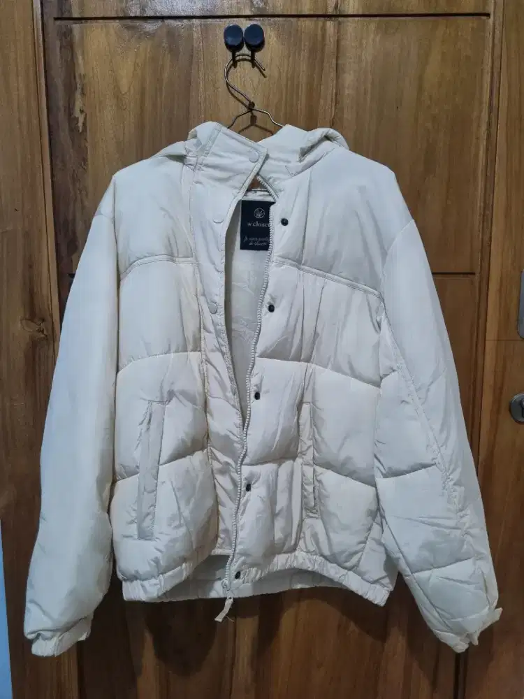 Jacket Hangat Puffer Jacket Cream