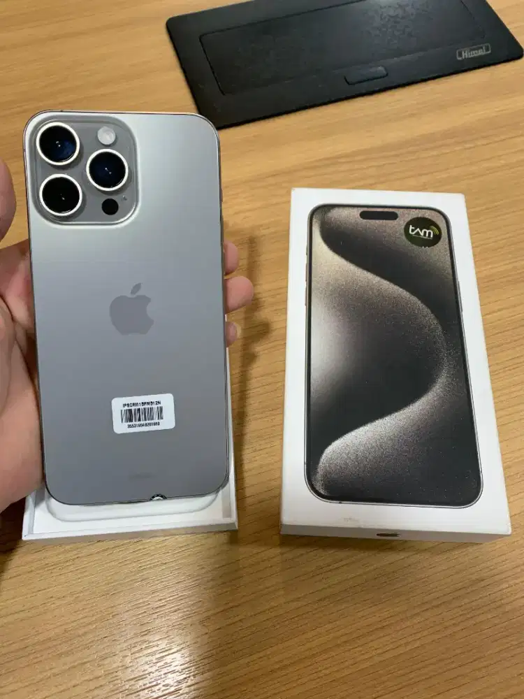 Iphone 15 pro Max 512gb natural titanium garansi resmi ibox fullset