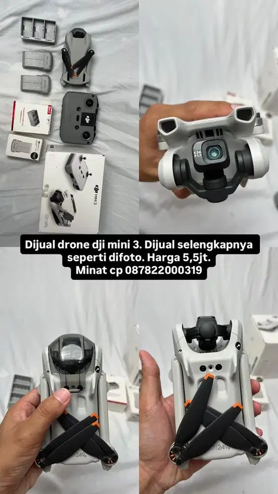 Drone Dji Mini 3 Batrai 2 dan charger