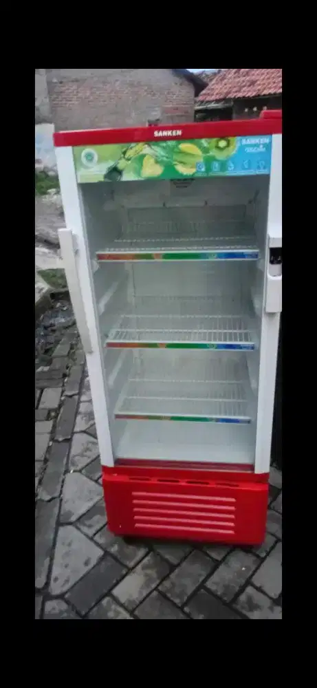 Jual showcase kulkas pendingin minuman ukuran 3 rak normal