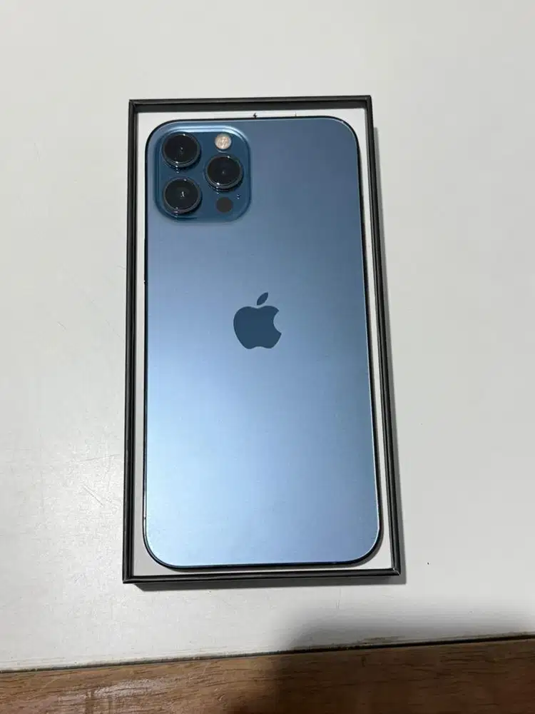 Iphone 12 Promax 128gb ibox pacific blue Hb 75% fisik mulus 97%