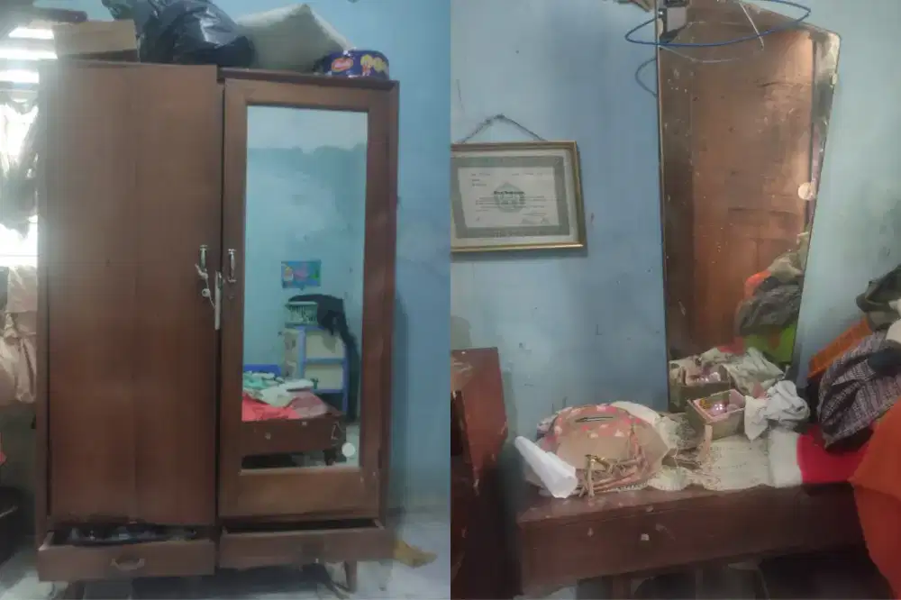 LEMARI KAYU DAN MEJA RIAS