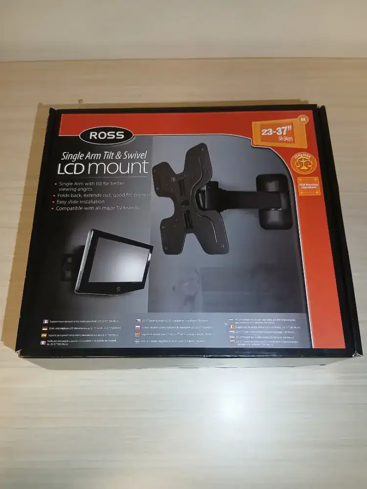ROSS Single Arm Tilt & Swivel LCD Mount
Ukuran M (Medium)