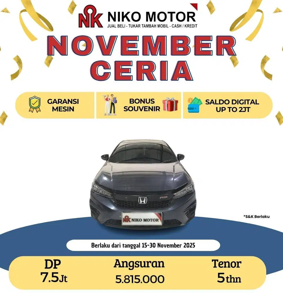 (ANTIK KM10RB) CITY HB RS 1.5 2021 MT : 2020|2022