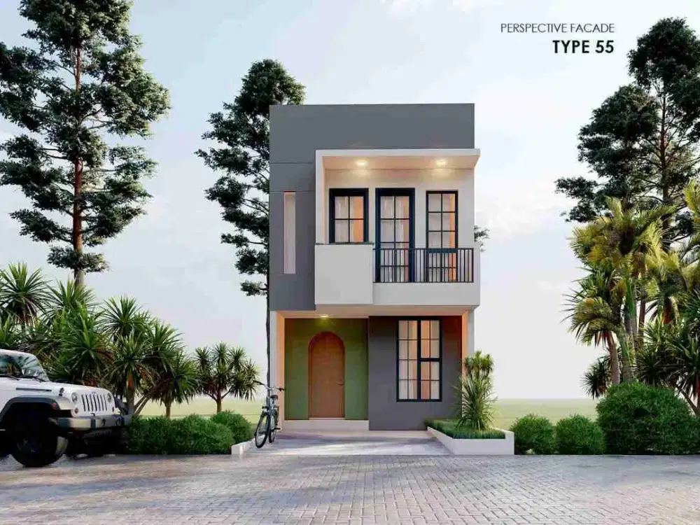 Dijual Rumah Modern Minimalis bisa KPR Tanpa Bank Nempel Kawasan Kota Wisata Cibubur