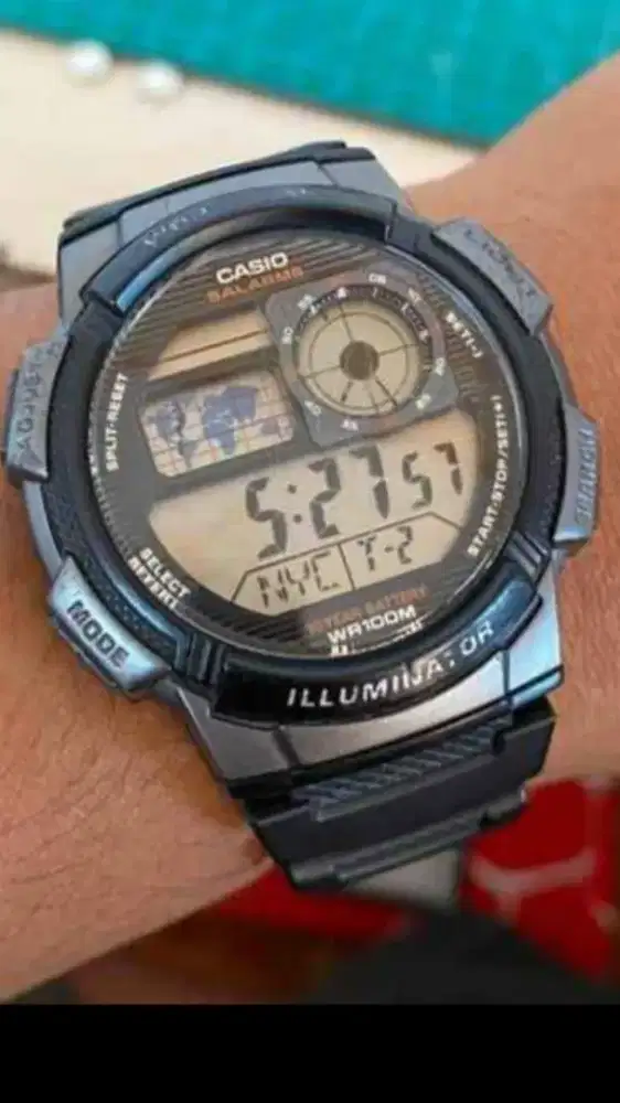 Vintage CASIO DigitaL 5aLarm WR100m 10YEARS BATTREY japan aLL originaL