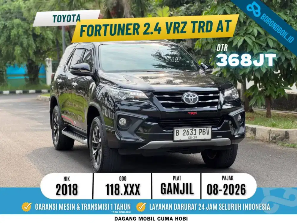 TDP 10 Juta! Toyota Fortuner VRZ 2.4 TRD 2019 /2018 dakar