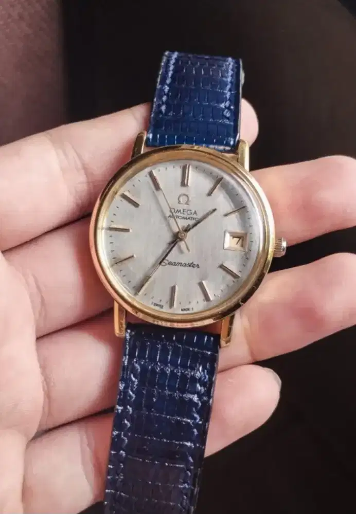 Rare vintage omega seamaster automatic dater 166.0202 Gold plated