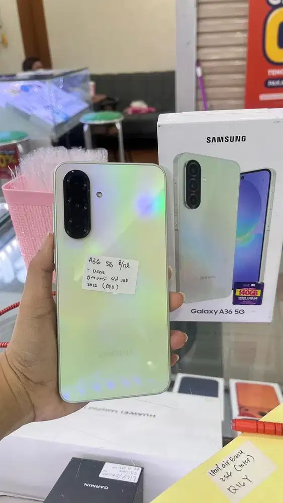 second samsung a36 8/128 5g garansi sampe juli 2026 mines lecet body