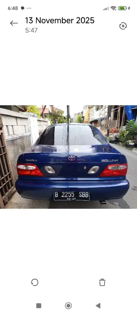 Toyota soluna GLI manual 2002 pribadi perorangan 2003