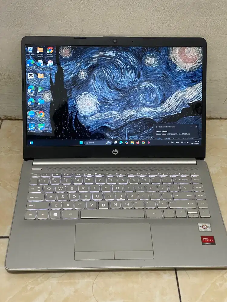 LAPTOP HP14S slim backlight