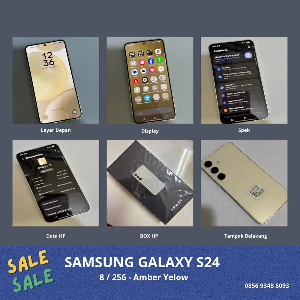 SAMSUNG GALAXY S24 AMBER YELLOW 8/256