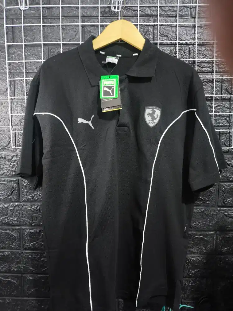 Baju kerah puma hitam size L