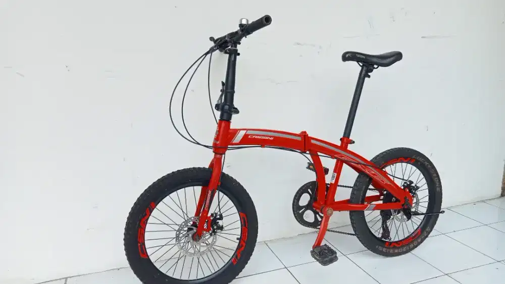 Sepeda lipat Mulus 20 Cassini cakram bekas bagus