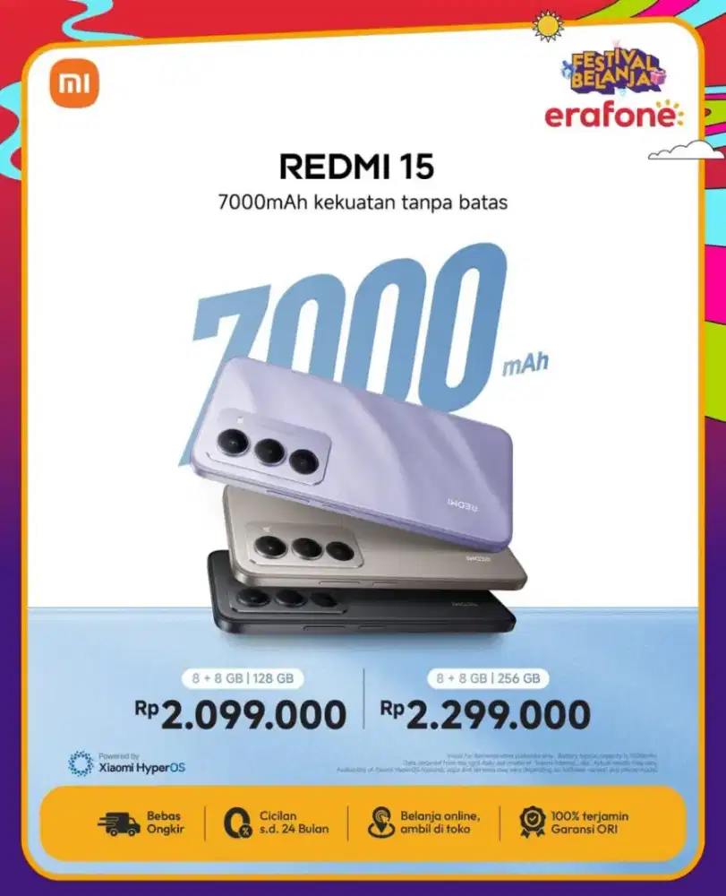 REDMI 15 SERIES BATRE 7000MAH