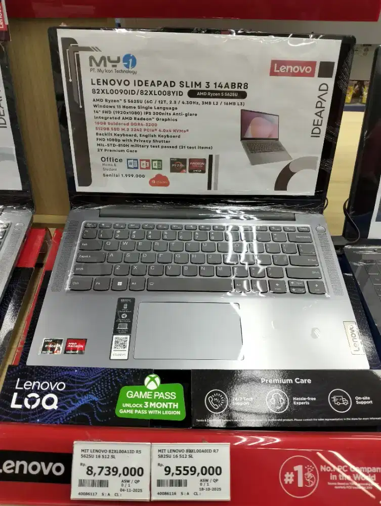 Laptop Lenovo Ideapad Slim 3 AMD Ryzen 5 5625U