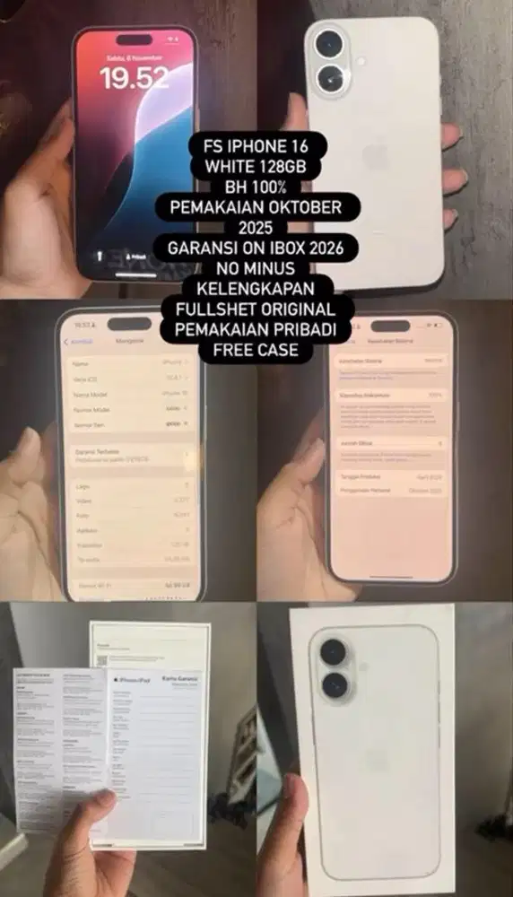 iPhone 16 White (EX IBOX)