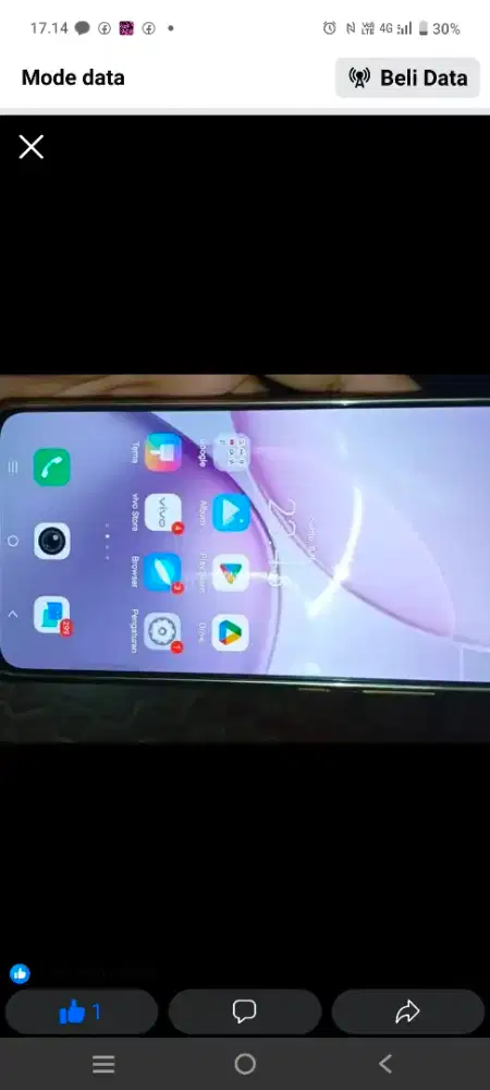 Jual handphone vivo y400 keluaran Agustus, pemakaian baru 3 bulan