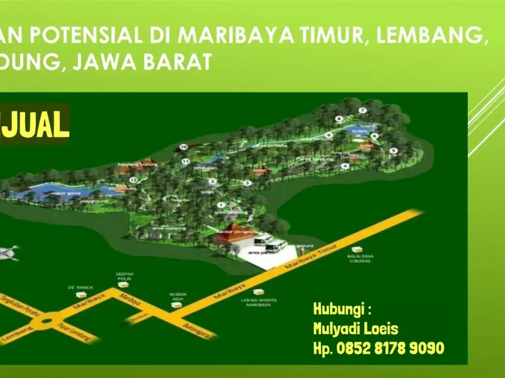 Dijual Lahan Potensial di Maribaya Timur, Lembang, Bandung, Jawa Barat