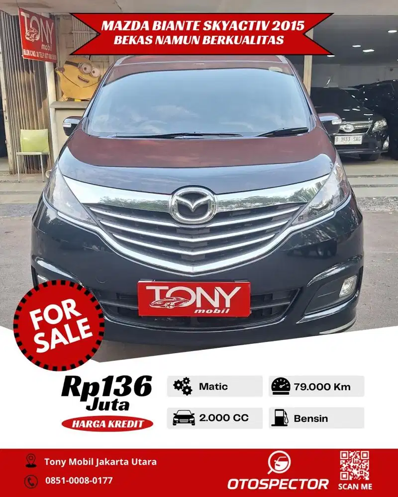 Mazda Biante 2.0L AT 2015 Hitam