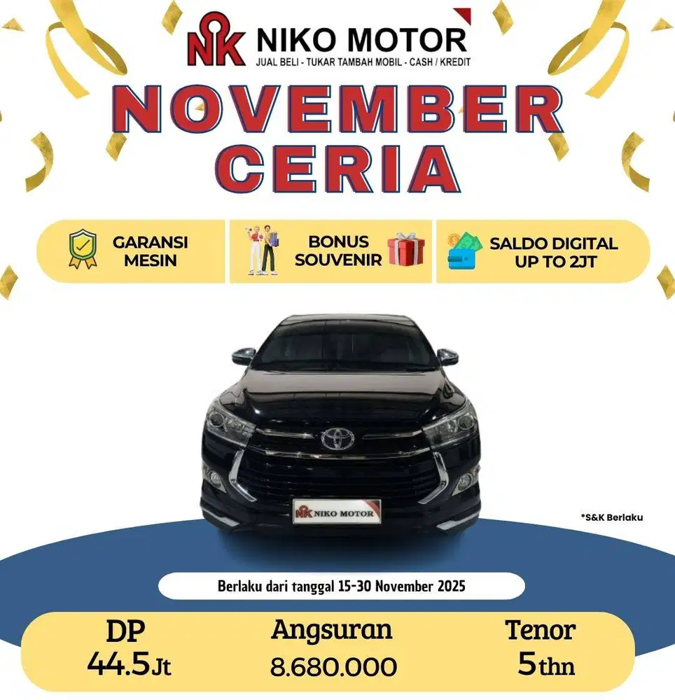 (ANTIK KM79RB) INNOVA 2.4 VENTURER DIESEL 2018 MT :2017|2019