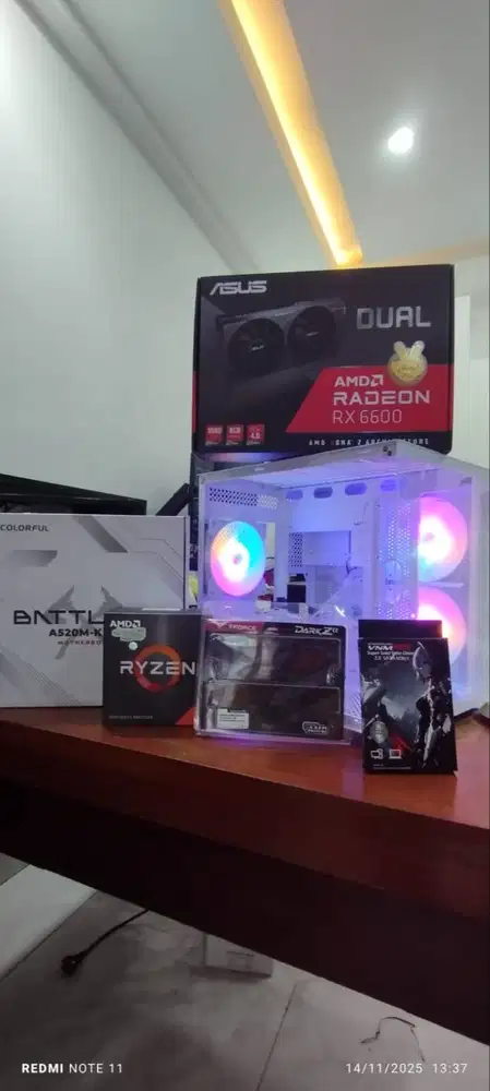 PC Ryzen 5 6600 VGA RX 6600 8GB RAM 16GB