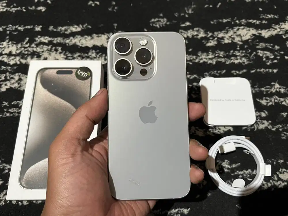 iPhone 15 Pro 256Gb Natural Titanium Ex iBox Mulus Like New Full Ori