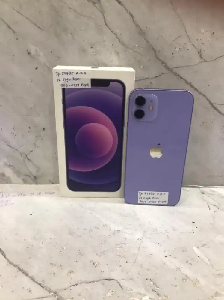 iPhone 12 64Gb Purple Ex Resmi IBox